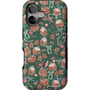image:imageCasely iPhone 16 Case  Gingerbread Lane  Holiday Sweets  Bold Protective Design  MagSafe Compatible Design