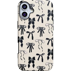 image:imageCasely iPhone 16 Case  Goth Girlie  Black Bows  Bold Protective Design  Compatible with MagSafe