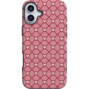 image:imageCasely iPhone 16 Case  Love Locks  Pink Hearts  Bold Protective Design  MagSafe Compatible Design