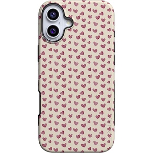 image:imageCasely iPhone 16 Case  Lovebug  Mauve Hearts  Bold Protective Design  MagSafe Compatible Design