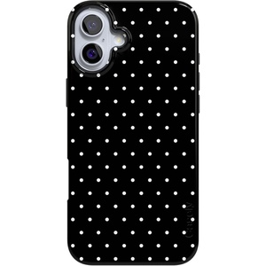 image:imageCasely iPhone 16 Case  On the Dot  Black Polka Dot  Compatible with MagSafe  Classic Ultra Slim Design