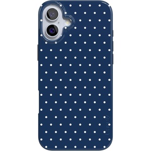 image:imageCasely iPhone 16 Case  On the Dot  Navy Polka Dot  Compatible with MagSafe  Classic Ultra Slim Design