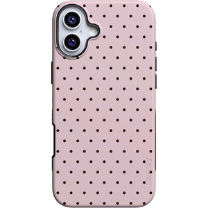 image:imageCasely iPhone 16 Case  On the Dot  Pink amp Brown Polka Dot  Bold Protective Design  Compatible with MagSafe