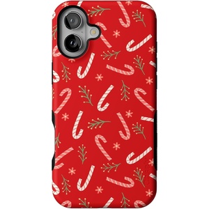 image:imageCasely iPhone 16 Case  Peppermint Kiss  Candy Cane  Bold Protective Design  MagSafe Compatible Design