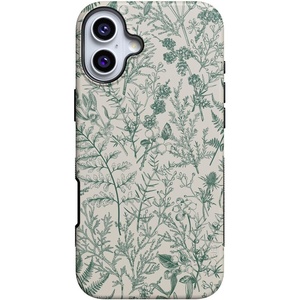 image:imageCasely iPhone 16 Case  Sage Garden  Green Floral  Bold Protective Design  Compatible with MagSafe