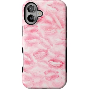 image:imageCasely iPhone 16 Case  Sealed with a Kiss  Pink Lipstick  Bold Protective Design  Compatible with MagSafe