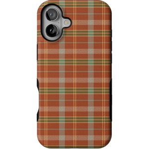 image:imageCasely iPhone 16 Case  Spiced Chai  Fall Plaid  Bold Protective Design  MagSafe Compatible Design