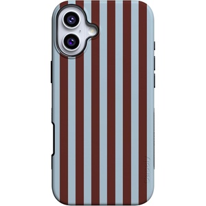 image:imageCasely iPhone 16 Case  Sunday in Brooklyn  Chocolate Blue Stripes  Bold Protective Design  Compatible with MagSafe