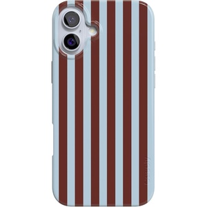 image:imageCasely iPhone 16 Case  Sunday in Brooklyn  Chocolate Blue Stripes  Compatible with MagSafe  Classic Ultra Slim Design