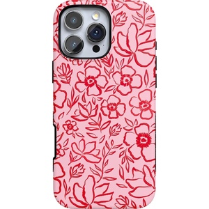 image:imageCasely iPhone 16 Pro Max Case  Blush Garden  Floral Doodle  Bold Protective Design  Compatible with MagSafe