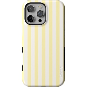 image:imageCasely iPhone 16 Pro Max Case  Butter Yellow Stripes  Sunday Best  Bold Protective Design  Compatible with MagSafe