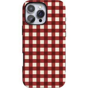 image:imageCasely iPhone 16 Pro Max Case  Checked Twice  Red Plaid  Bold Protective Design  MagSafe Compatible Design