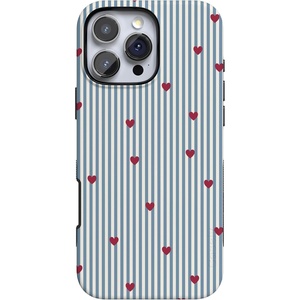 image:imageCasely iPhone 16 Pro Max Case  Love Lines  Blue Stripes  Bold Protective Design  MagSafe Compatible Design
