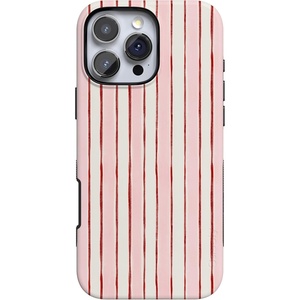 image:imageCasely iPhone 16 Pro Max Case  Pretty in Pastel  Blush Stripes  Bold Protective Design  MagSafe Compatible Design