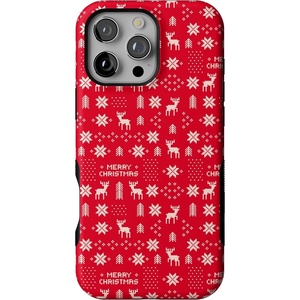 image:imageCasely iPhone 16 Pro Max Case  Stocking Stuffer  Christmas Knit  Bold Protective Design  MagSafe Compatible Design