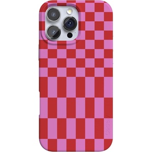 image:imageCasely iPhone 16 Pro Max Case  Vibe Check  Pink Checkerboard  Compatible with MagSafe  Classic Ultra Slim Design