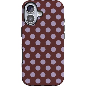 image:imageCasely iPhone 17 Case  Spotted in SoHo  Burgundy Polka Dot  Bold Protective Design  Compatible with MagSafe