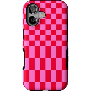 image:imageCasely iPhone 17 Case  Vibe Check  Pink Checkerboard  Bold Protective Design  Compatible with MagSafe