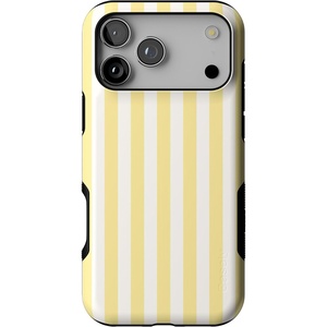 image:imageCasely iPhone 17 Pro Max Case  Butter Yellow Stripes  Sunday Best  Bold Protective Design  Compatible with MagSafe