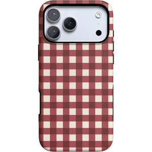 image:imageCasely iPhone 17 Pro Max Case  Checked Twice  Red Plaid  Bold Protective Design  MagSafe Compatible Design
