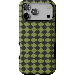 image:imageCasely iPhone 17 Pro Max Case  Harlequin Wicked Diamond  Black and Green  Bold Protective Design  MagSafe Compatible Design