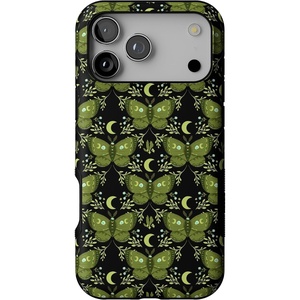 image:imageCasely iPhone 17 Pro Max Case  Mystic Moths  Green Twilight  Bold Protective Design  MagSafe Compatible Design