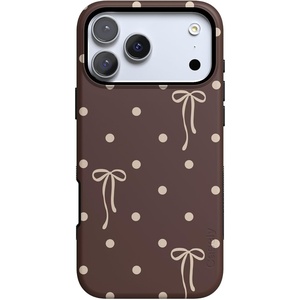 image:imageCasely iPhone 17 Pro Max Case  Teddy Bows  Brown Polka Dot  Bold Protective Design  MagSafe Compatible Design