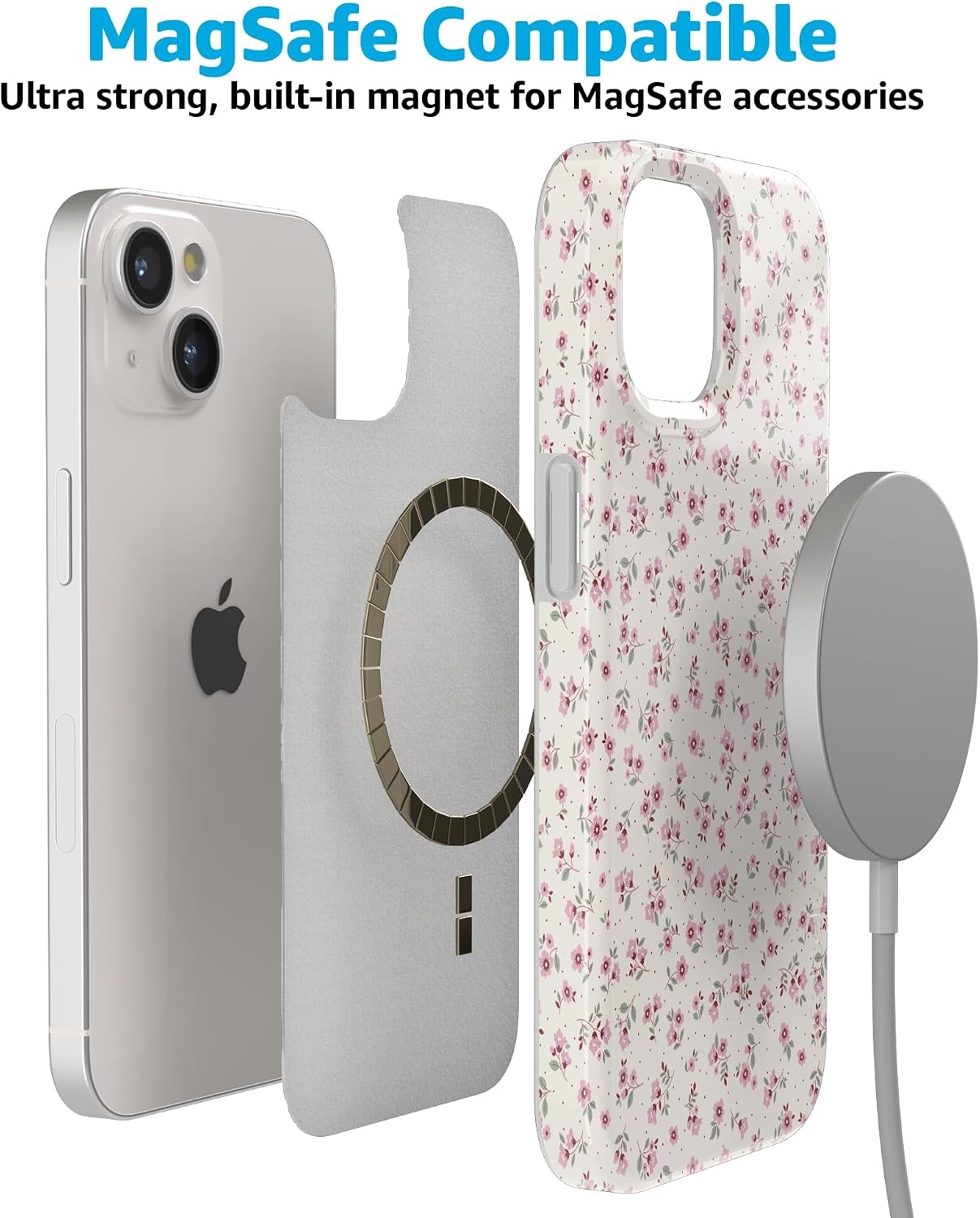 image:imageCasely iPhone 15 Plus Case  Cottage Charm  Cottagecore  Compatible with MagSafe  Classic Ultra Slim Design