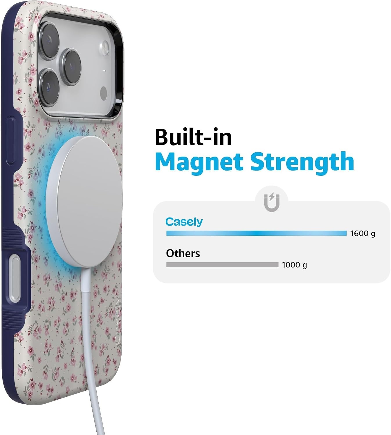 image:imageCasely iPhone 17 Pro Max Case  Cottage Charm  Cottagecore  Bold Protective Design  Compatible with MagSafe