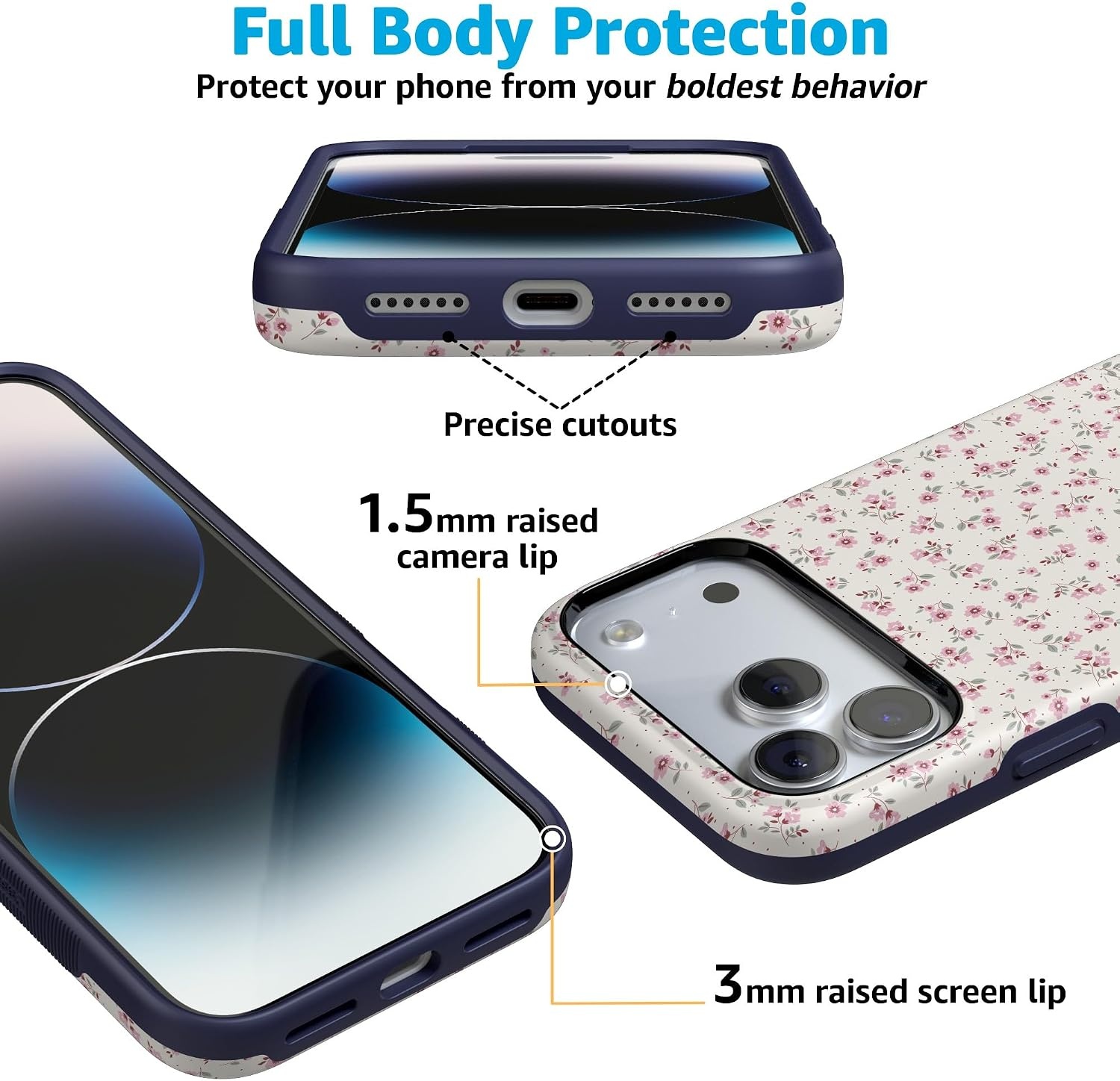 image:imageCasely iPhone 17 Pro Max Case  Cottage Charm  Cottagecore  Bold Protective Design  Compatible with MagSafe