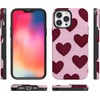 image:imageCasely iPhone 13 Pro Max Case  Whole Lotta Love  Plum Hearts  Bold Protective Design  MagSafe Compatible Design
