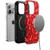 image:imageCasely iPhone 14 Pro Case  Peppermint Kiss  Candy Cane  Bold Protective Design  MagSafe Compatible Design