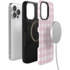image:imageCasely iPhone 14 Pro Case  Pink Plaid  Sunday Best  Bold Protective Design  Compatible with MagSafe