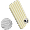 image:imageCasely iPhone 15 Plus Case  Butter Yellow Stripes  Sunday Best  Compatible with MagSafe  Classic Ultra Slim Design