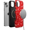 image:imageCasely iPhone 15 Plus Case  Peppermint Kiss  Candy Cane  Bold Protective Design  MagSafe Compatible Design