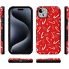 image:imageCasely iPhone 15 Plus Case  Peppermint Kiss  Candy Cane  Bold Protective Design  MagSafe Compatible Design