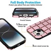image:imageCasely iPhone 15 Plus Case  Uptown Gridlock  Pink Checkerboard  Bold Protective Design  Compatible with MagSafe