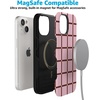 image:imageCasely iPhone 15 Plus Case  Uptown Gridlock  Pink Checkerboard  Bold Protective Design  Compatible with MagSafe