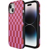 image:imageCasely iPhone 15 Plus Case  Vibe Check  Pink Checkerboard  Bold Protective Design  Compatible with MagSafe