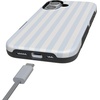 image:imageCasely iPhone 17 Case  Blue Stripes  Sunday Best  Bold Protective Design  Compatible with MagSafe