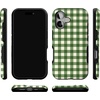 image:imageCasely iPhone 17 Case  Checked Twice  Green Plaid  Bold Protective Design  MagSafe Compatible Design