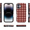 image:imageCasely iPhone 17 Case  Checked Twice  Red Plaid  Bold Protective Design  MagSafe Compatible Design