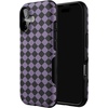 image:imageCasely iPhone 17 Case  Harlequin Midnight Diamond  Black and Purple  Bold Protective Design  MagSafe Compatible Design