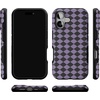 image:imageCasely iPhone 17 Case  Harlequin Midnight Diamond  Black and Purple  Bold Protective Design  MagSafe Compatible Design