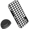 image:imageCasely iPhone 17 Case  Harlequin Salem Diamond  Black and White  Bold Protective Design  MagSafe Compatible Design