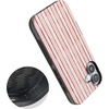 image:imageCasely iPhone 17 Case  Pretty in Pastel  Blush Stripes  Bold Protective Design  MagSafe Compatible Design
