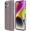 image:imageCasely iPhone 17 Case  Sunday in Brooklyn  Chocolate Blue Stripes  Compatible with MagSafe  Classic Ultra Slim Design