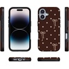 image:imageCasely iPhone 17 Case  Teddy Bows  Brown Polka Dot  Bold Protective Design  MagSafe Compatible Design