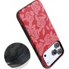 image:imageCasely iPhone 17 Pro Max Case  Final Rose  Red amp Pink Floral  Bold Protective Design  MagSafe Compatible Design