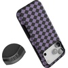 image:imageCasely iPhone 17 Pro Max Case  Harlequin Midnight Diamond  Black and Purple  Bold Protective Design  MagSafe Compatible Design